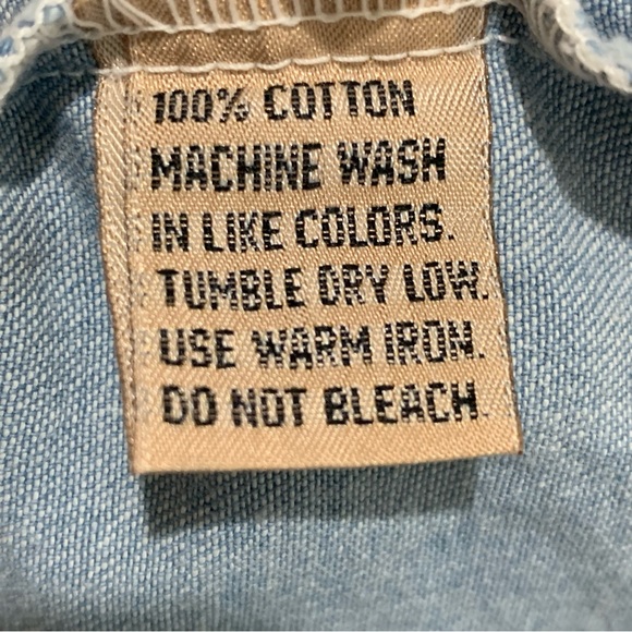 Vintage 1250 North Men's Blue Denim Long Sleeve Shirt Super Bowl XXV Size XXL - Picture 4 of 5